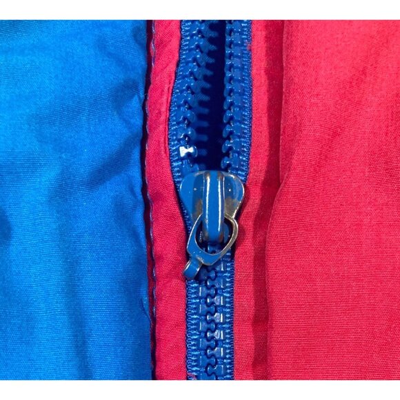 Vintage Op Ocean Pacific Puffer Jacket Medium 80s Blue & Pink Winter Ski Surf - Picture 6 of 12
